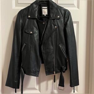 Zara Classic Black Leather Jacket